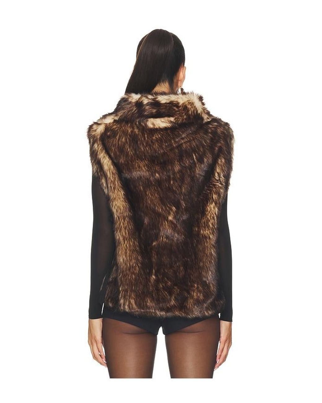Unreal Fur Black Highlander Faux Fur Vest