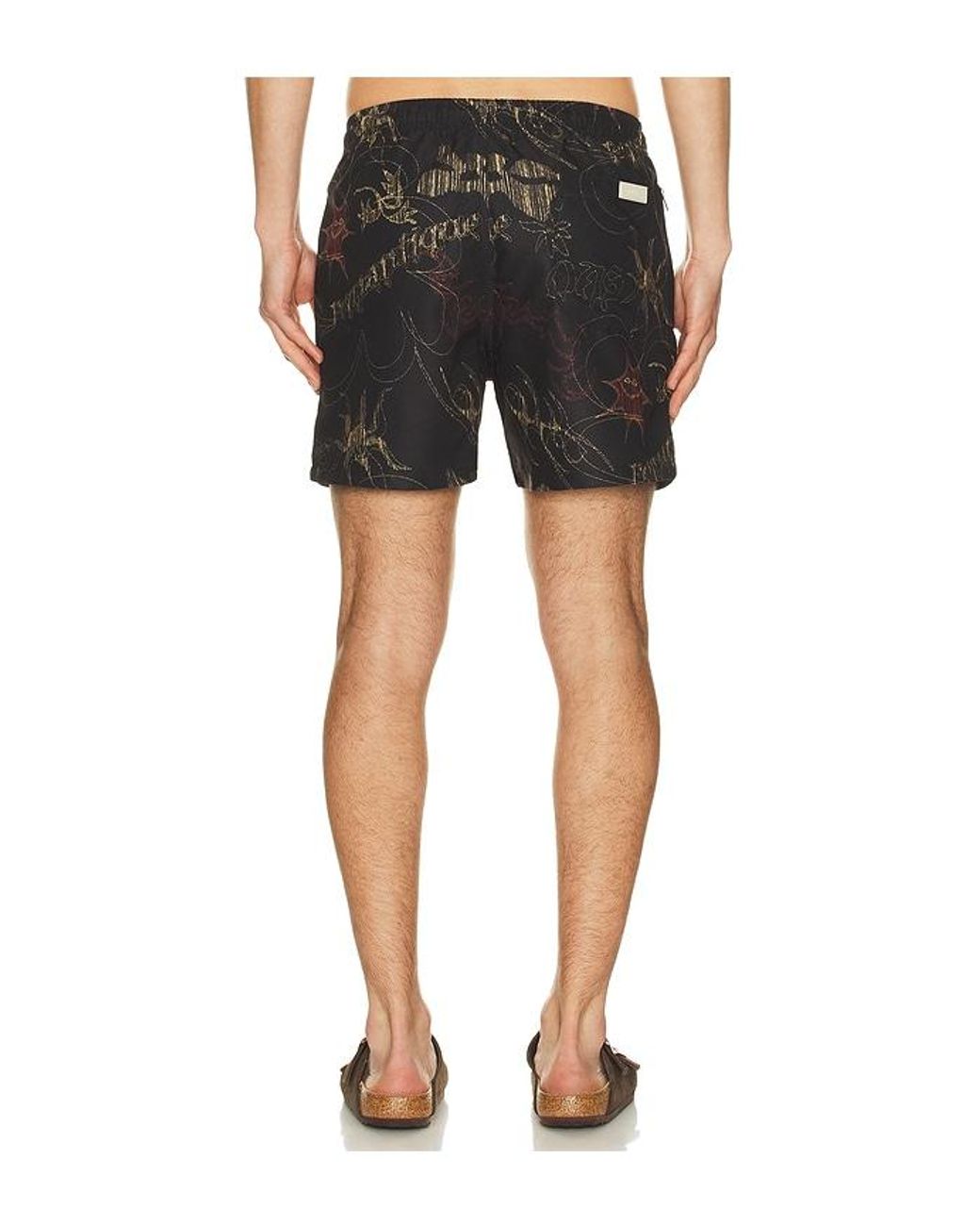 Oas Black Romantique Swim Shorts for men
