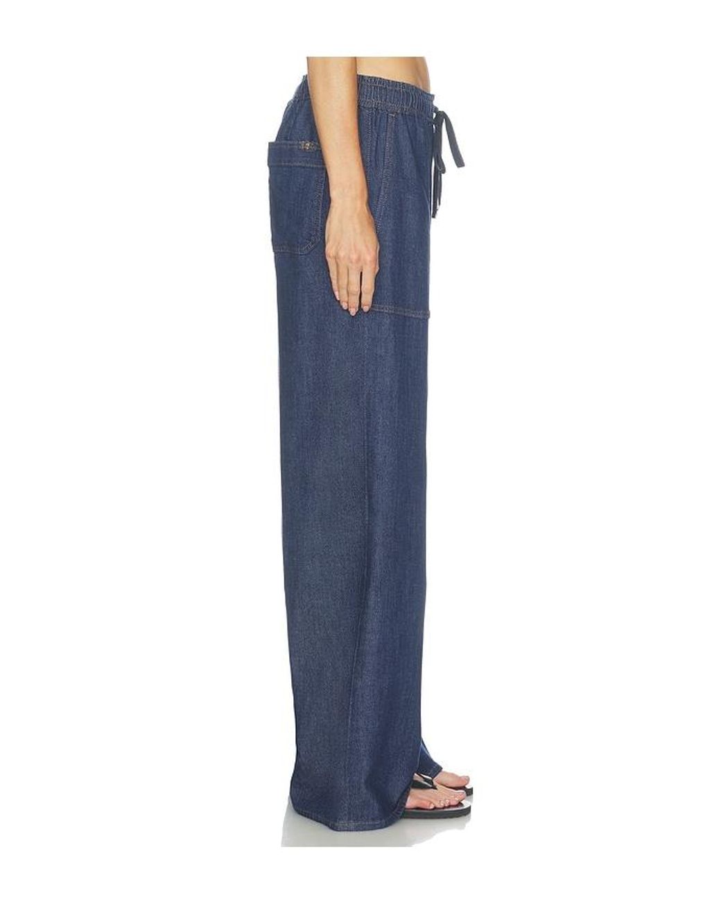 7 For All Mankind Blue Utility Pull On Wide Leg Jean