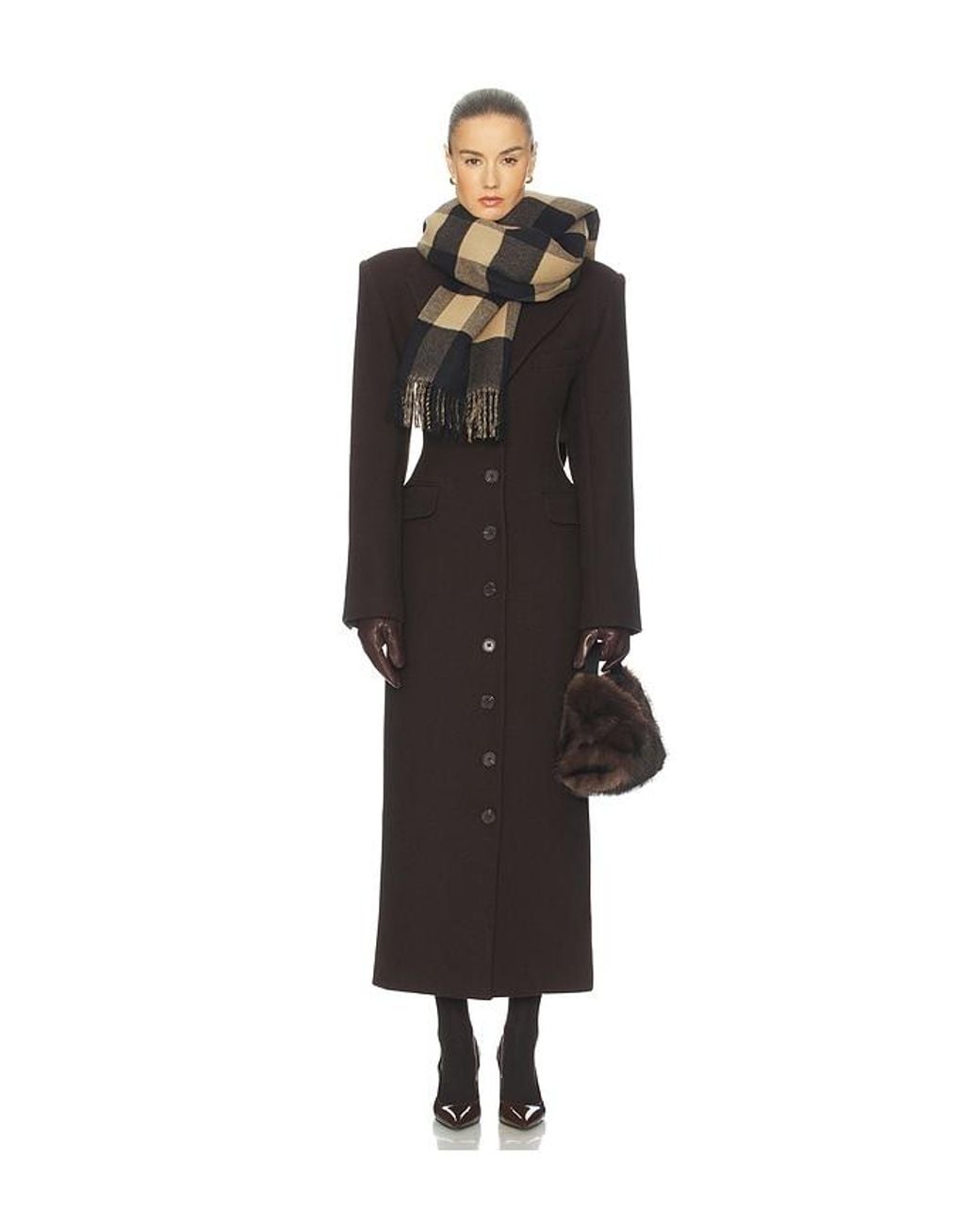 Helsa Black Italian Wool Blend Topcoat