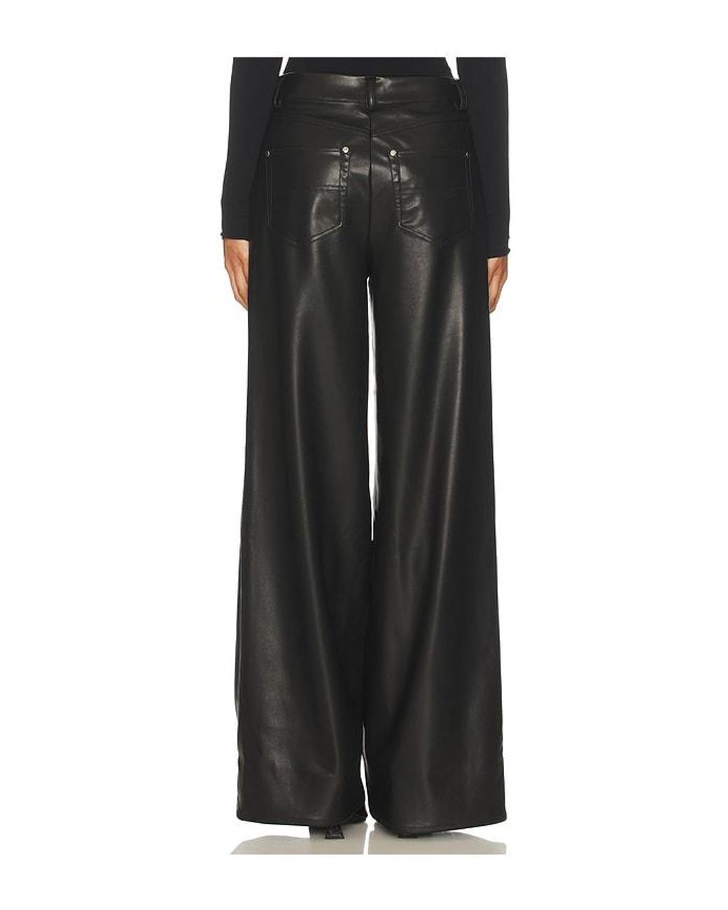 Lovers + Friends Black Brooklyn Faux Leather Pant