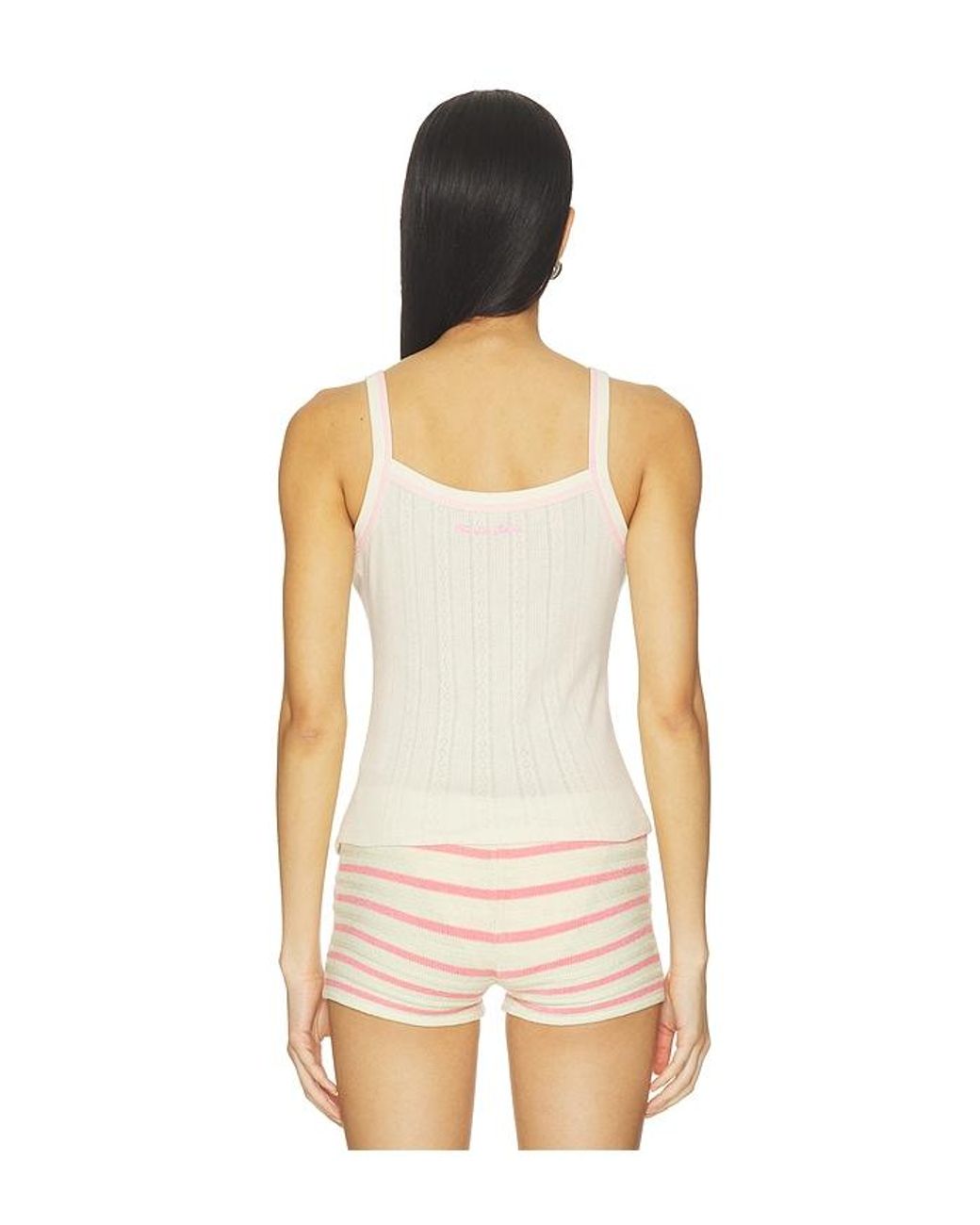 Frankie's Bikinis Natural Travel Pointelle Tank