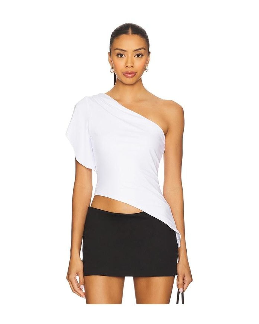 superdown White Marlene Asymmetrical Top