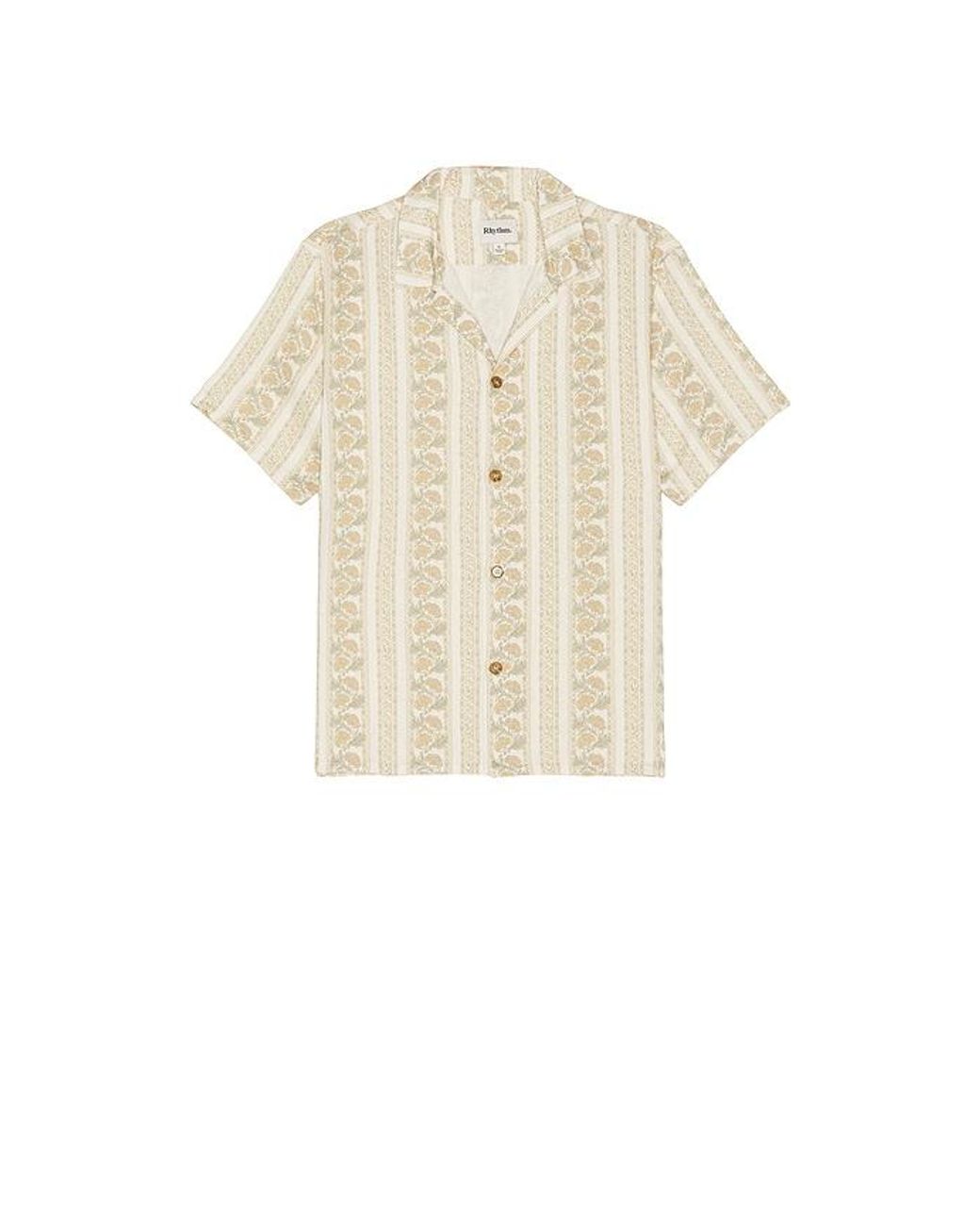 Rhythm Natural Paisley Stripe Shirt for men