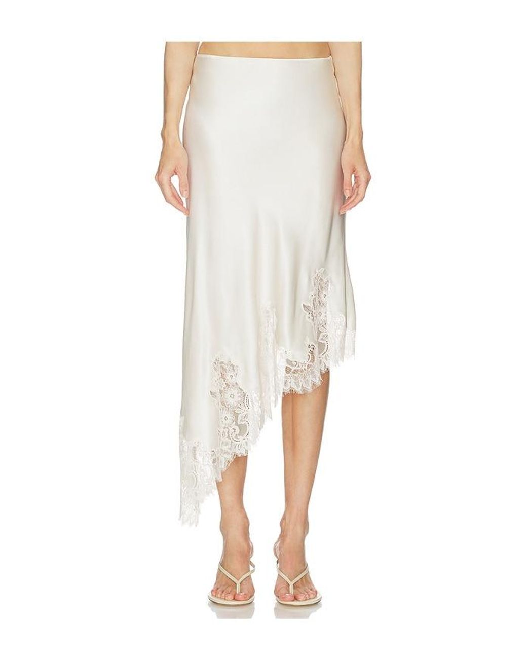 SRG White Romy Silk Skirt