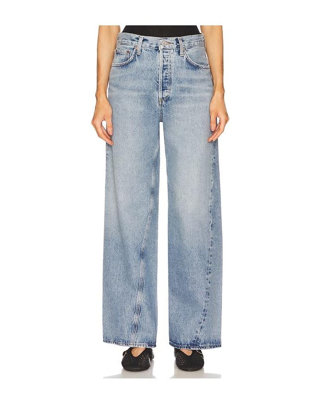 Agolde Blue Twist Low Slung Baggy