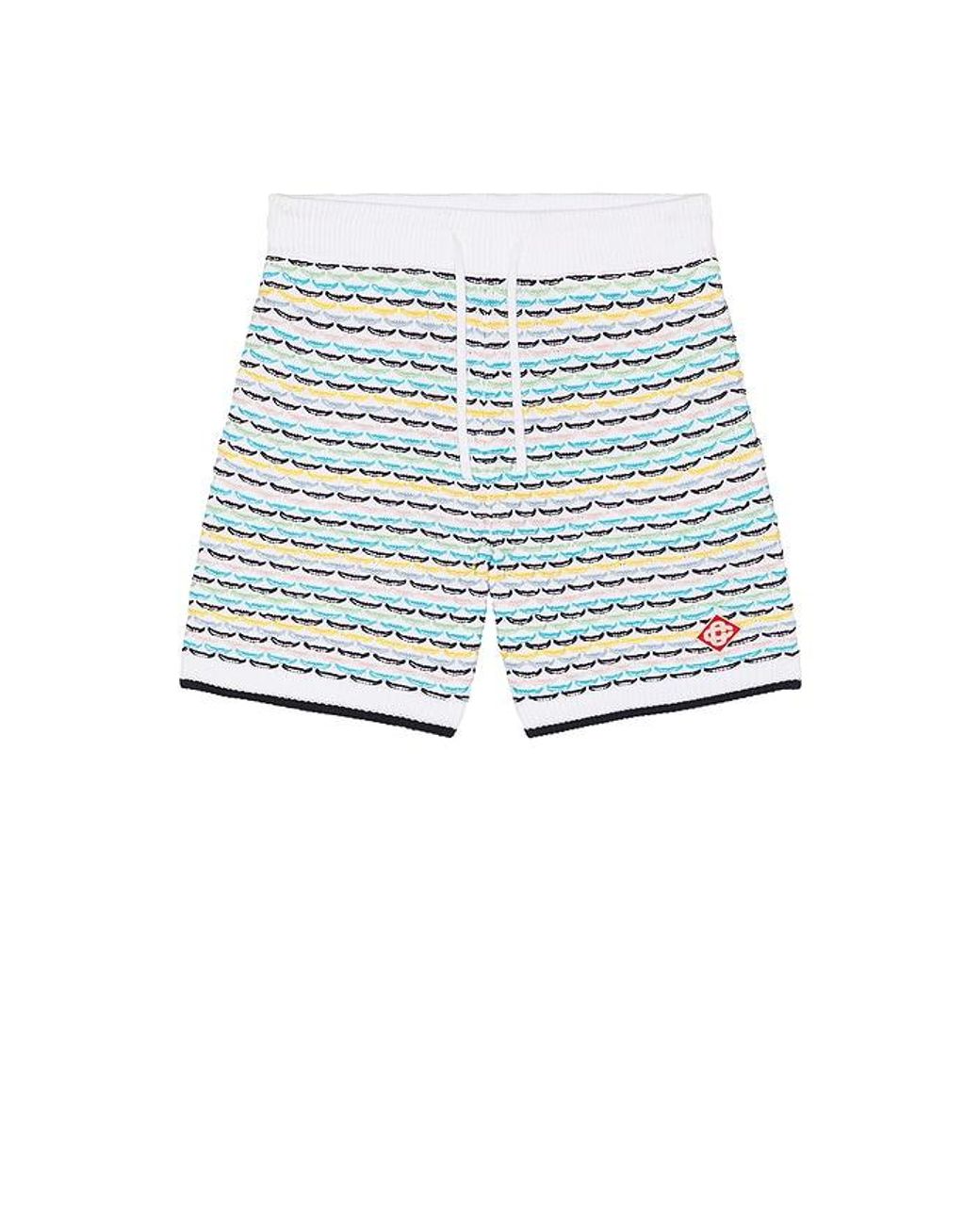 Casablanca Blue Tuck Stitch Shorts for men