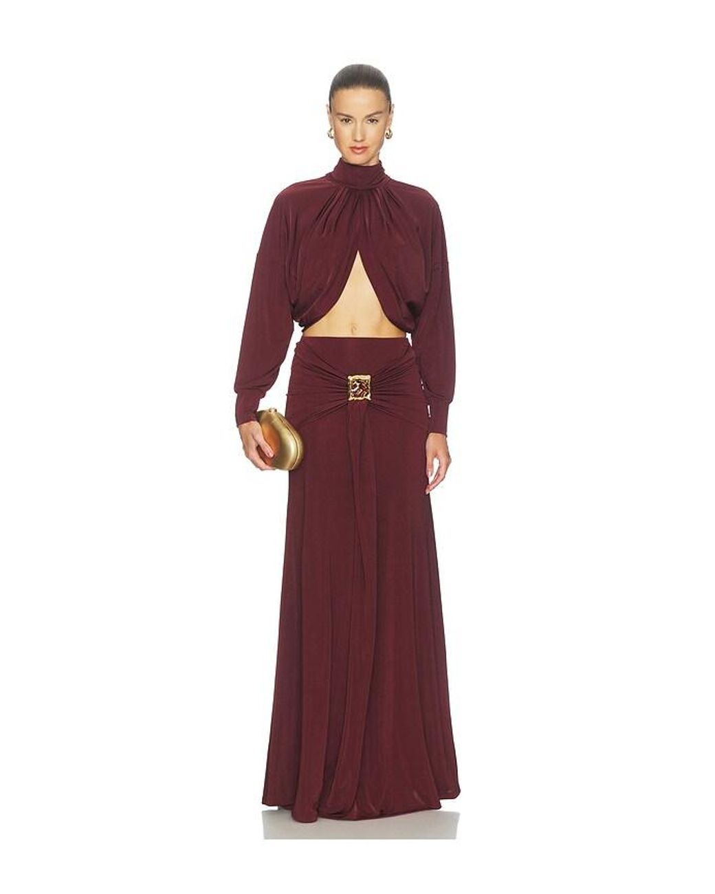 PATBO Red Helo Jersey Long Skirt