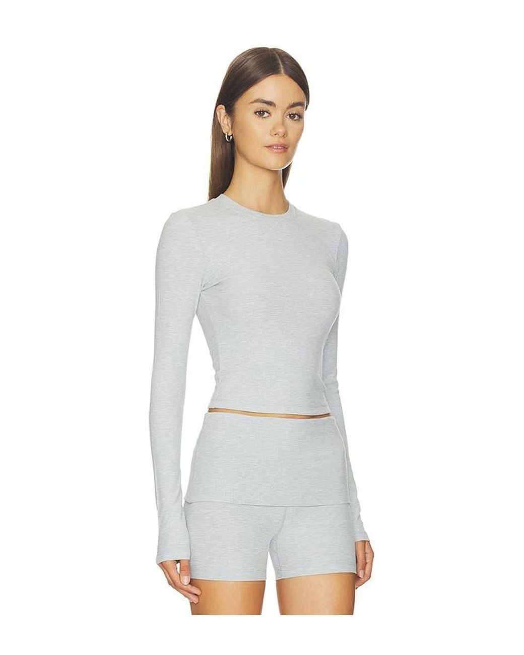 WellBeing + BeingWell White Leon Long Sleeve Top