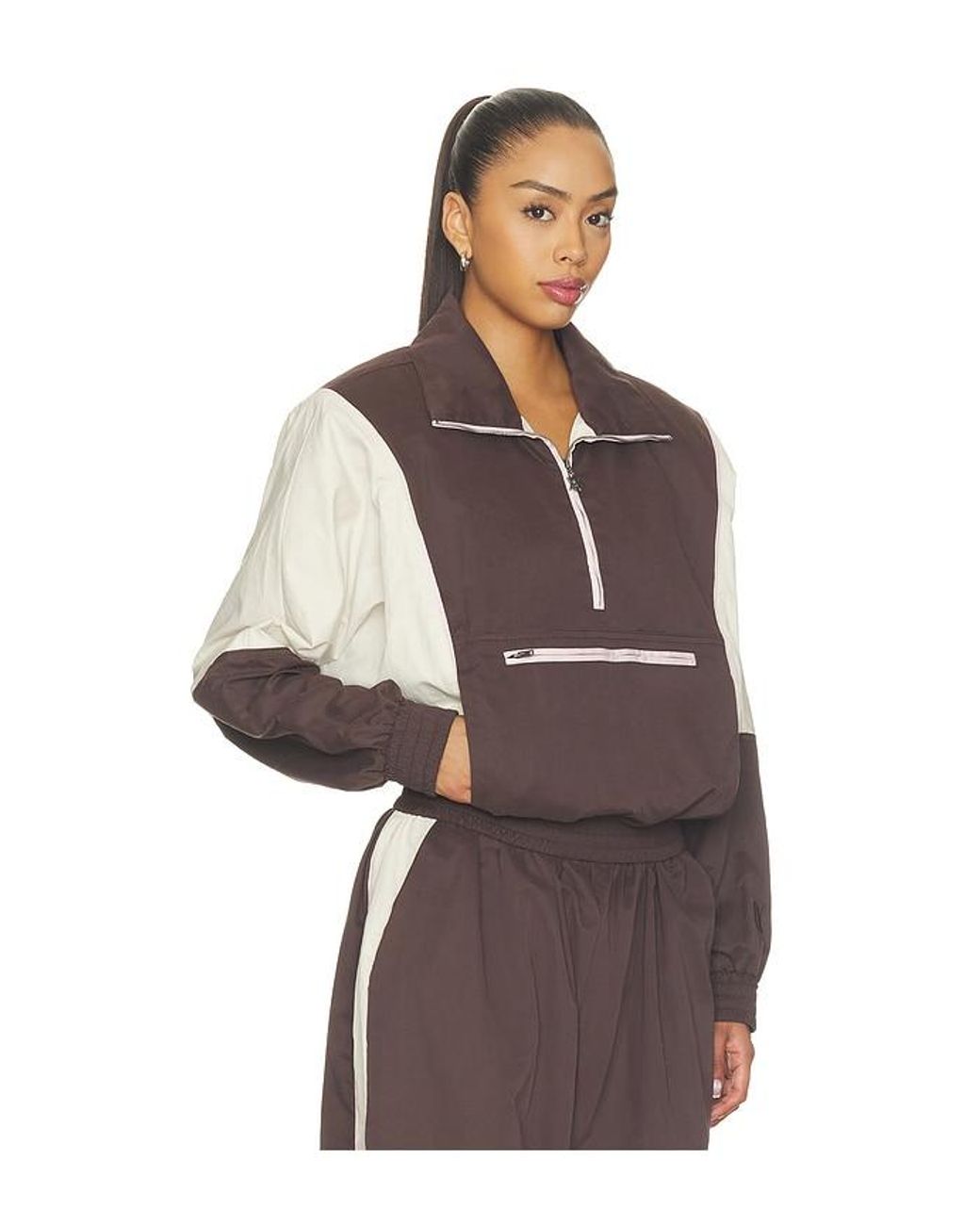 AFRM Brown Virgo Half Zip Pullover