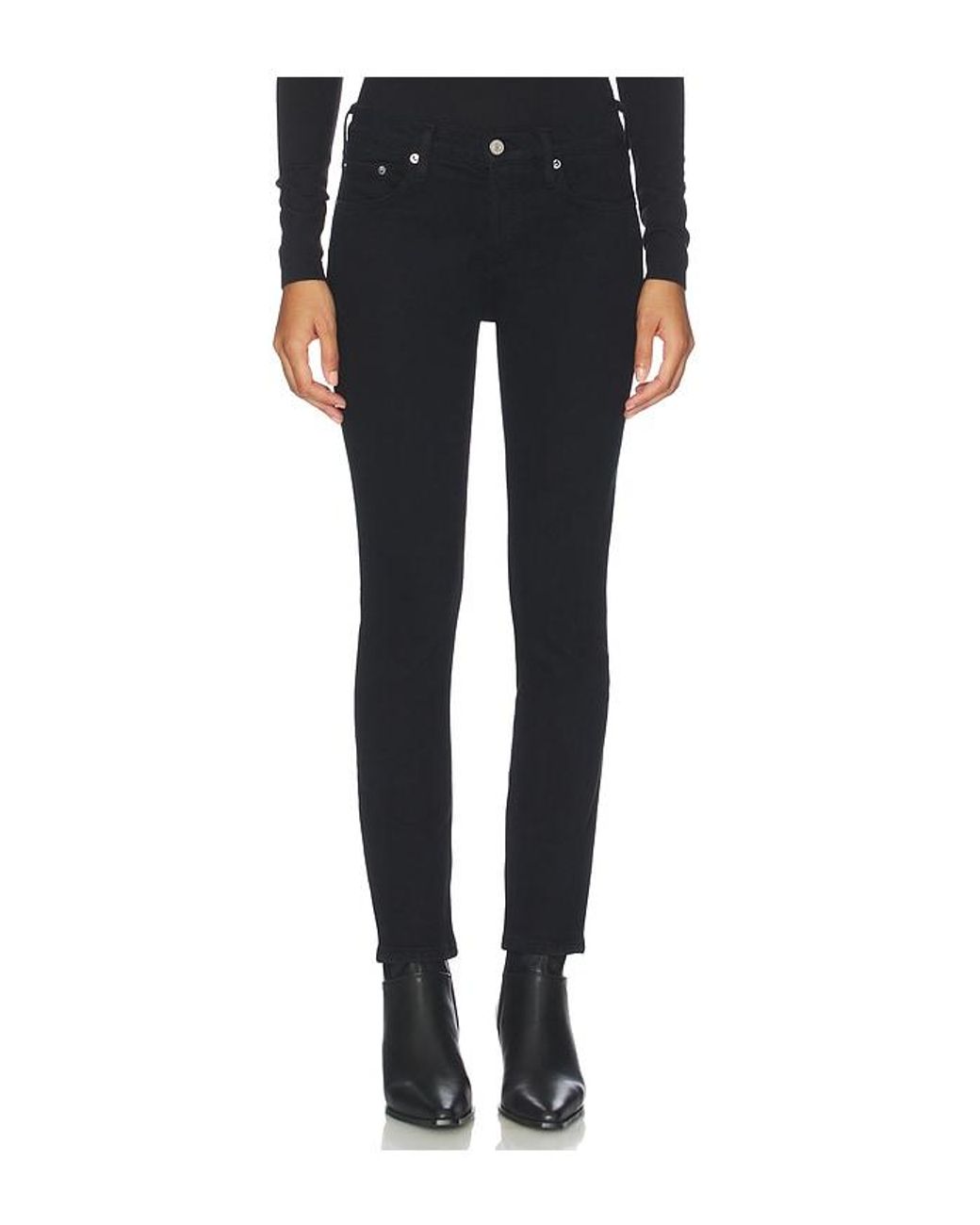 Agolde Blue Cocktail Low Rise Ankle Slim Jeans