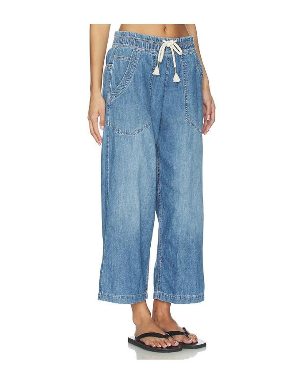 Free People Blue X We The Free Easy Peasy Pull On Jean