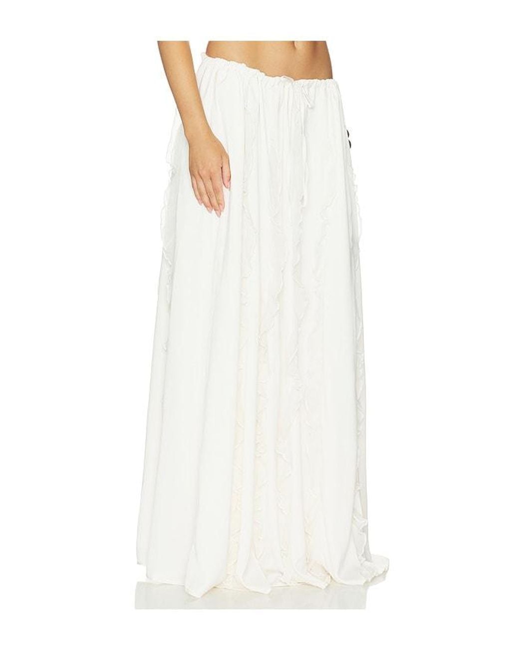 SNDY'S White Sereia Maxi Skirt