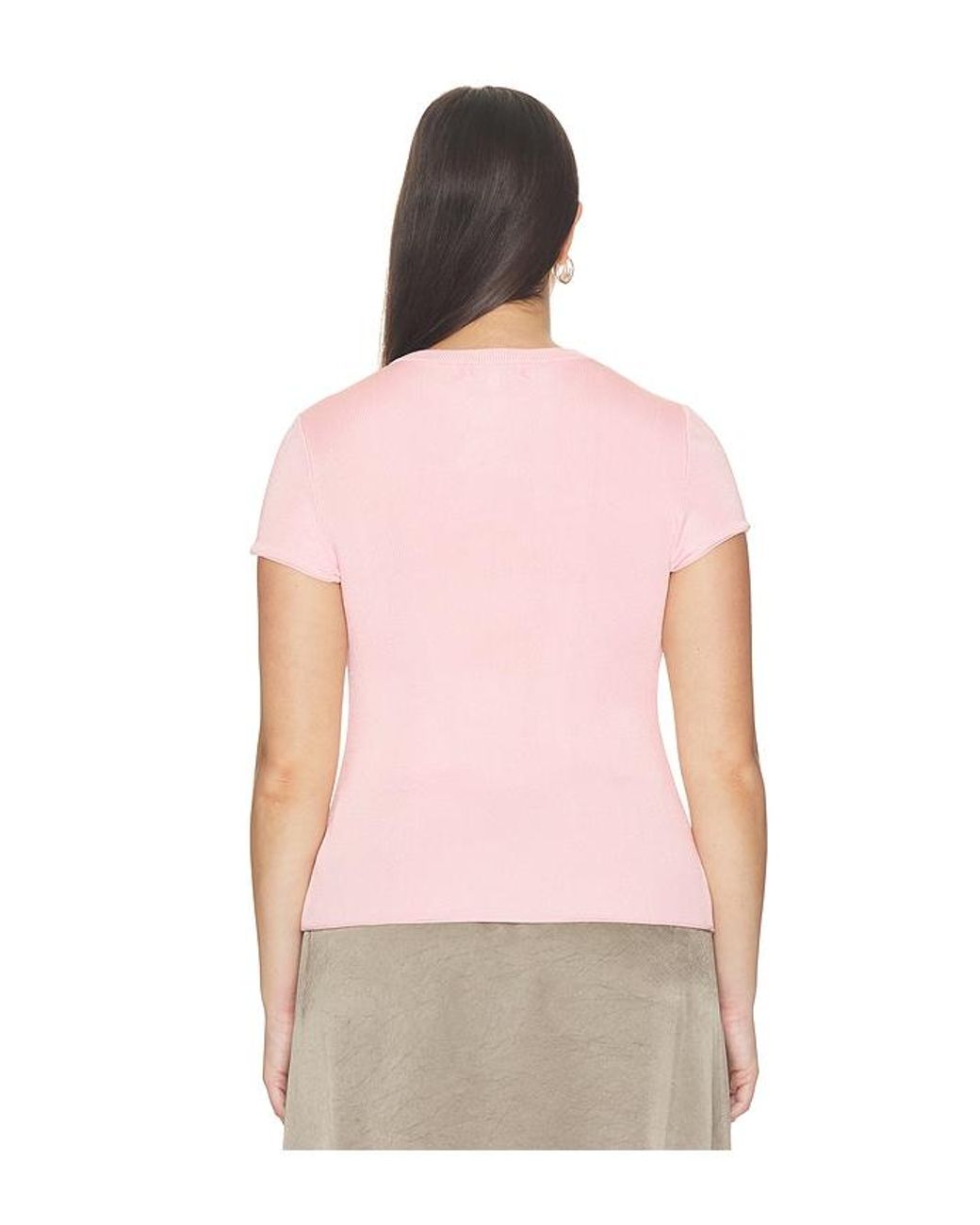 L'academie Pink 'Academie Kiersey Knit T-Shirt