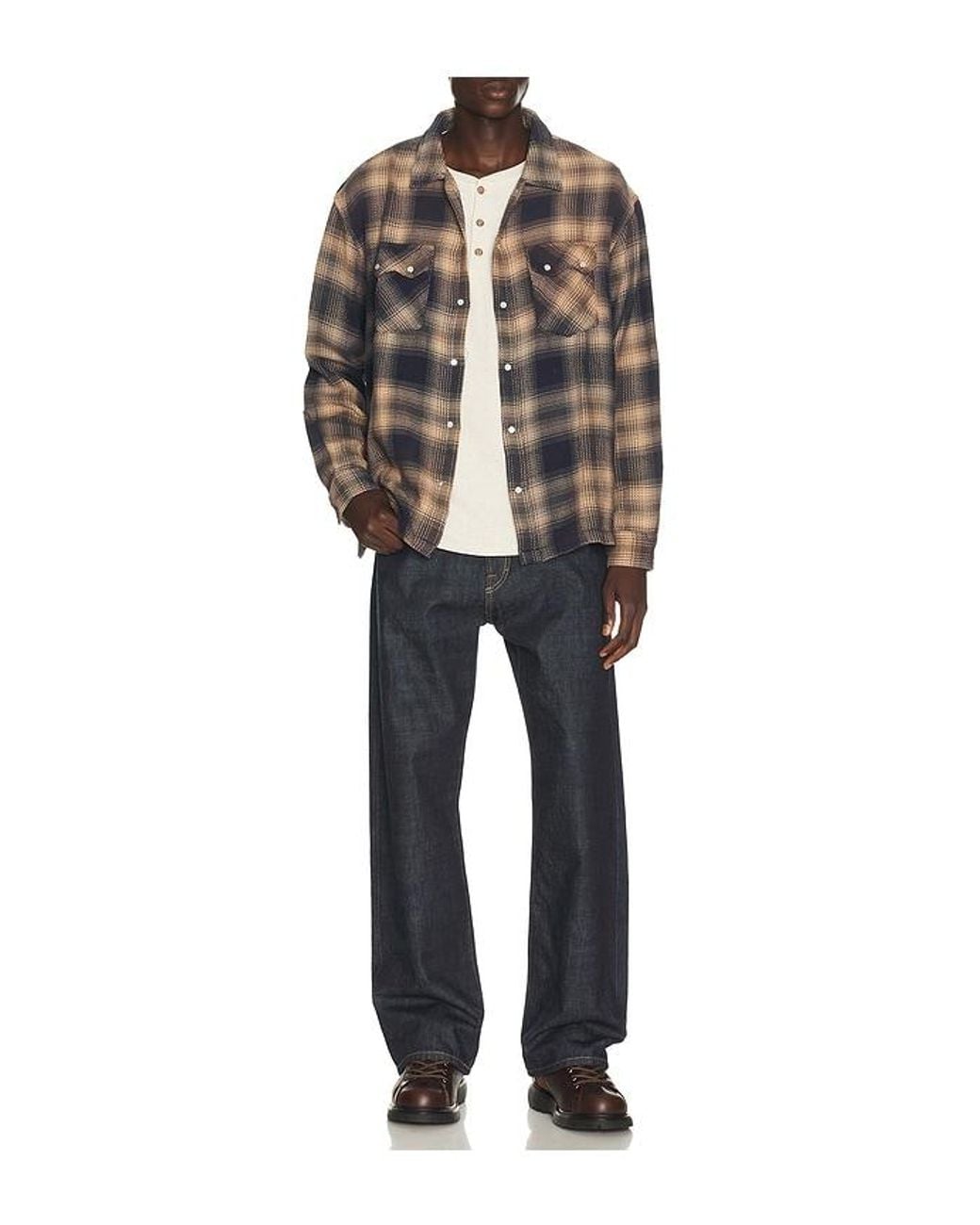 Levi's Black Boxy Western Long Sleeve Shirt for men