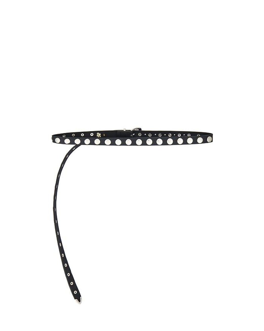 petit moments Black Long Studded Disc Belt