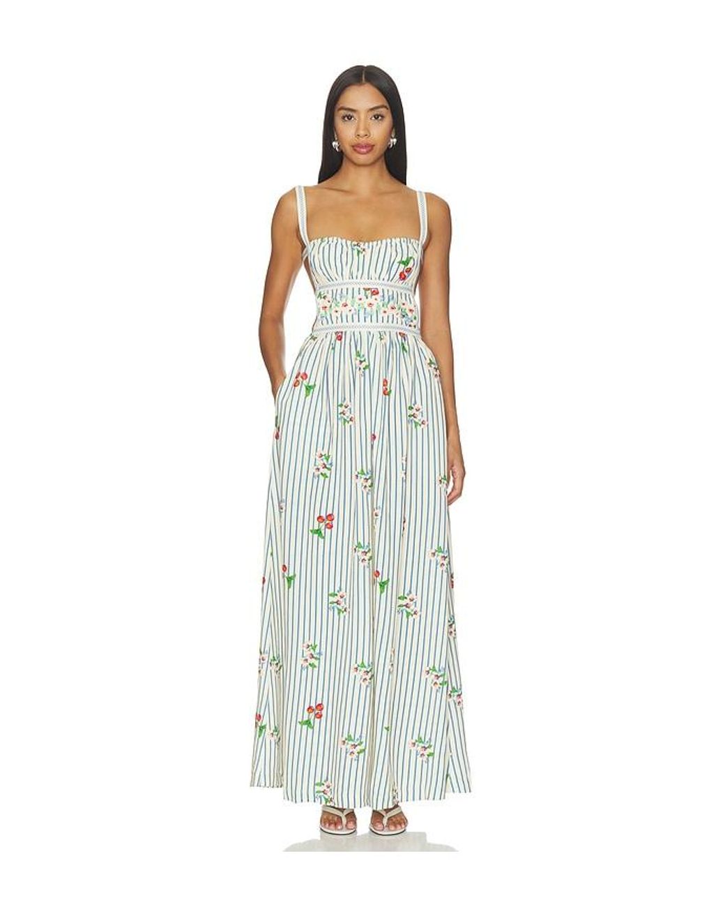 Agua Bendita White Ameli Basket Dress