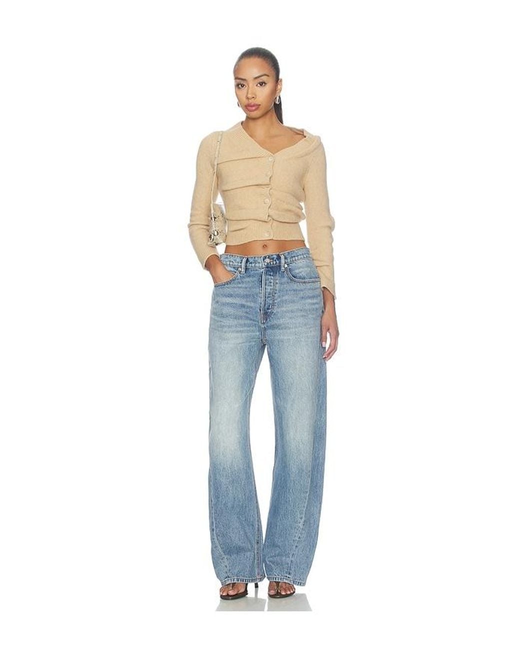 Alexander Wang Blue Float Jeans With Logo Shadow Pockets