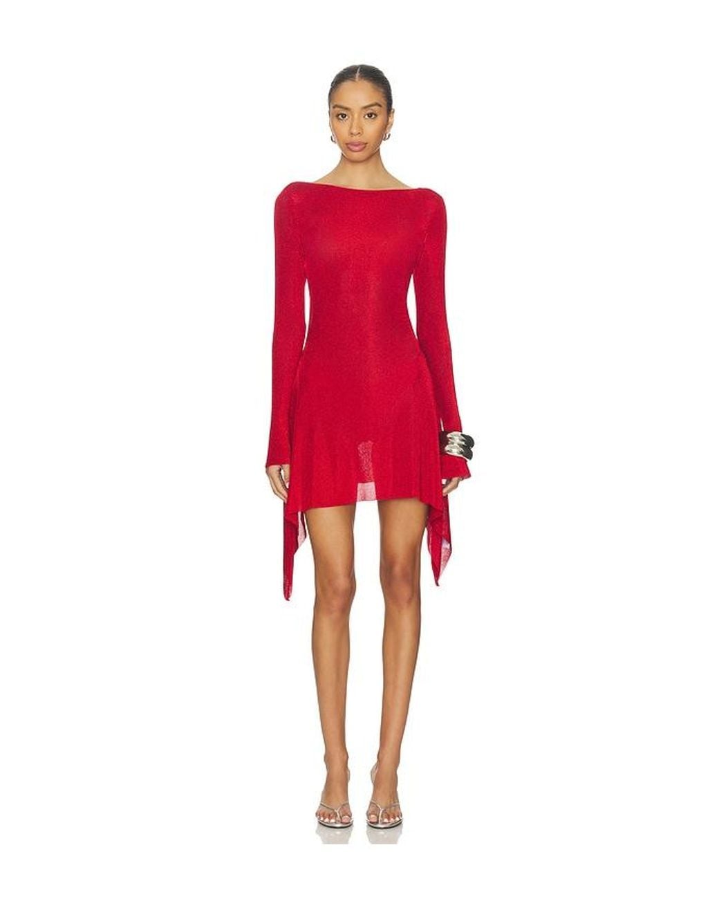 GUIZIO Red X Revolve Rose Dress