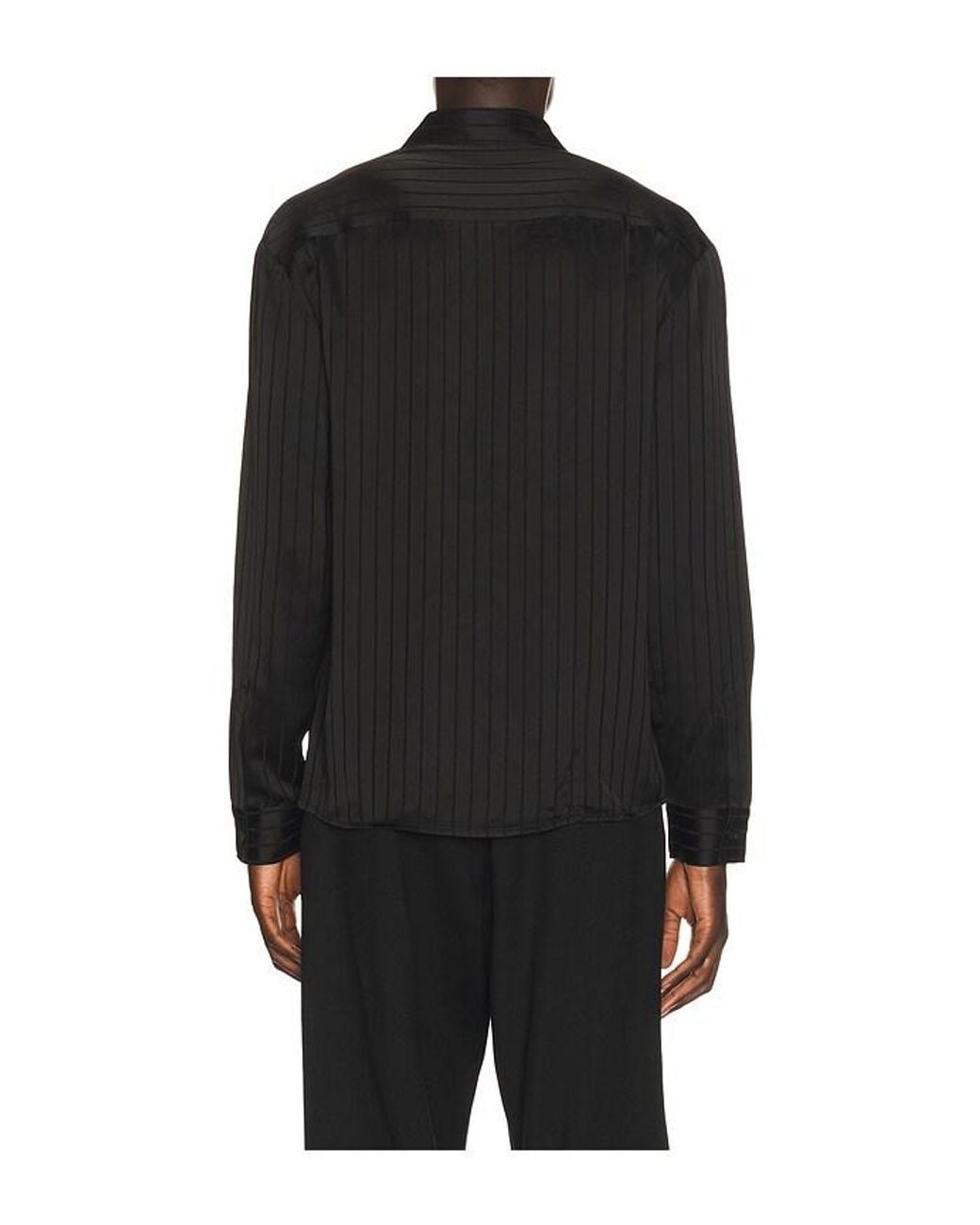 KROST Black Jordan Ace Striped Shirt for men