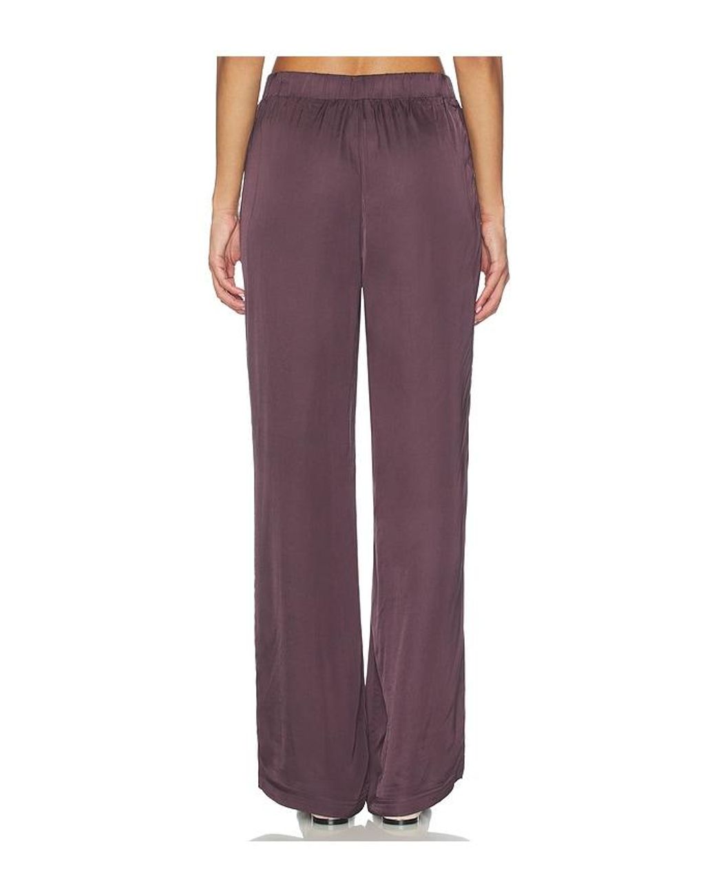 PERFECTWHITETEE Purple Camile Wide Leg Pant