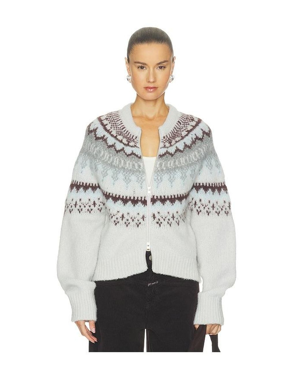 Closed White Cropped Zip Cardigan