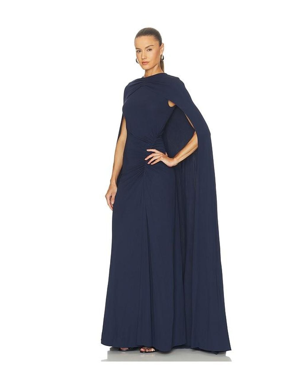 Jonathan Simkhai Blue Demi Cape Gown