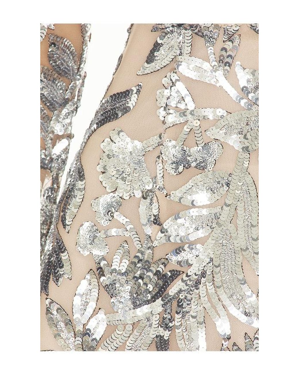 Bronx and Banco Natural Long Sleeve Sequin Mini Dress
