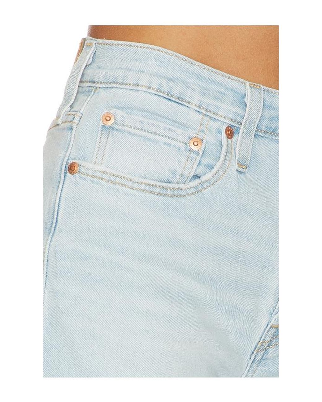 Levi's Blue 501 Mid Thigh Short