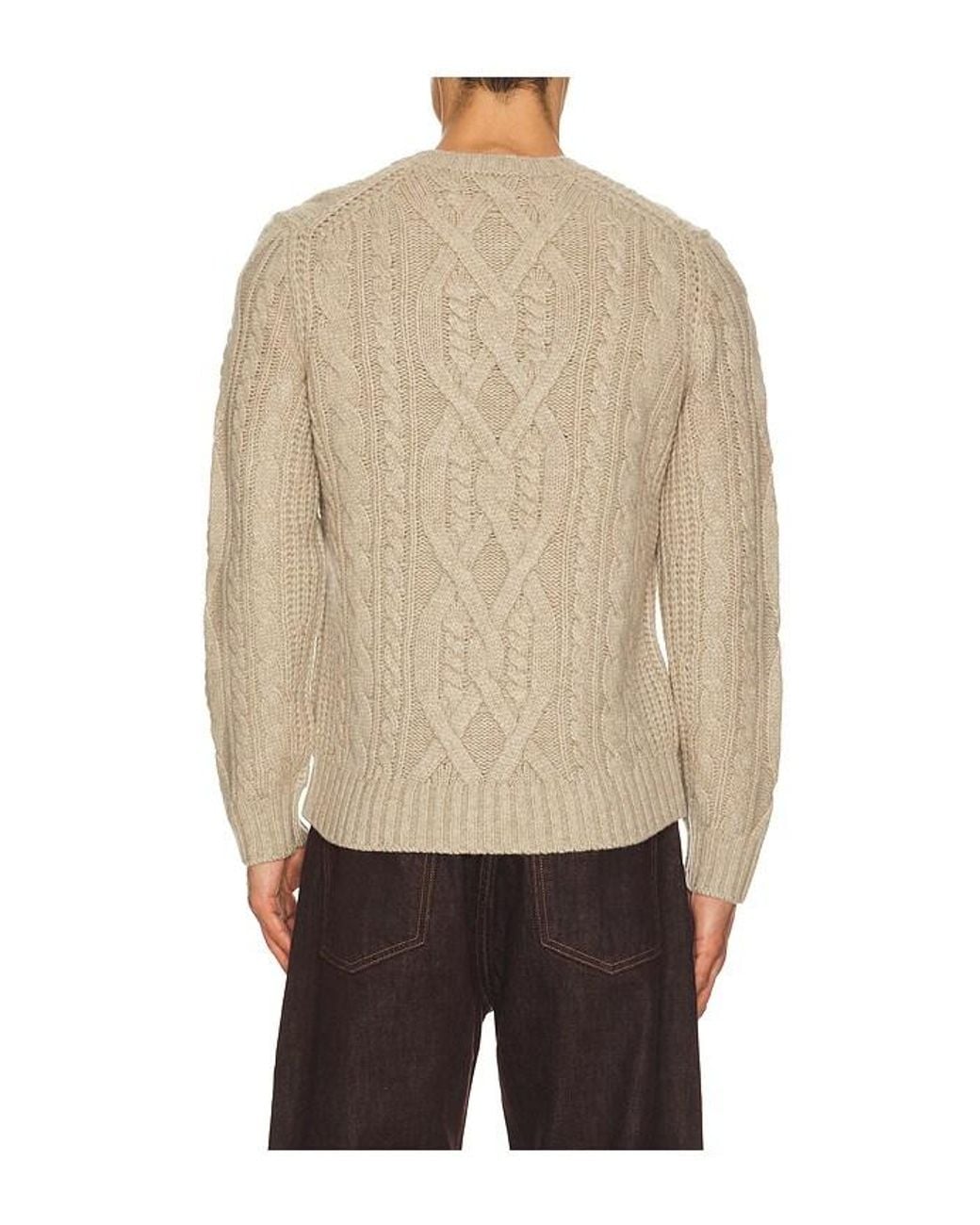 Vince Natural Long Sleeve Crew Sweater for men