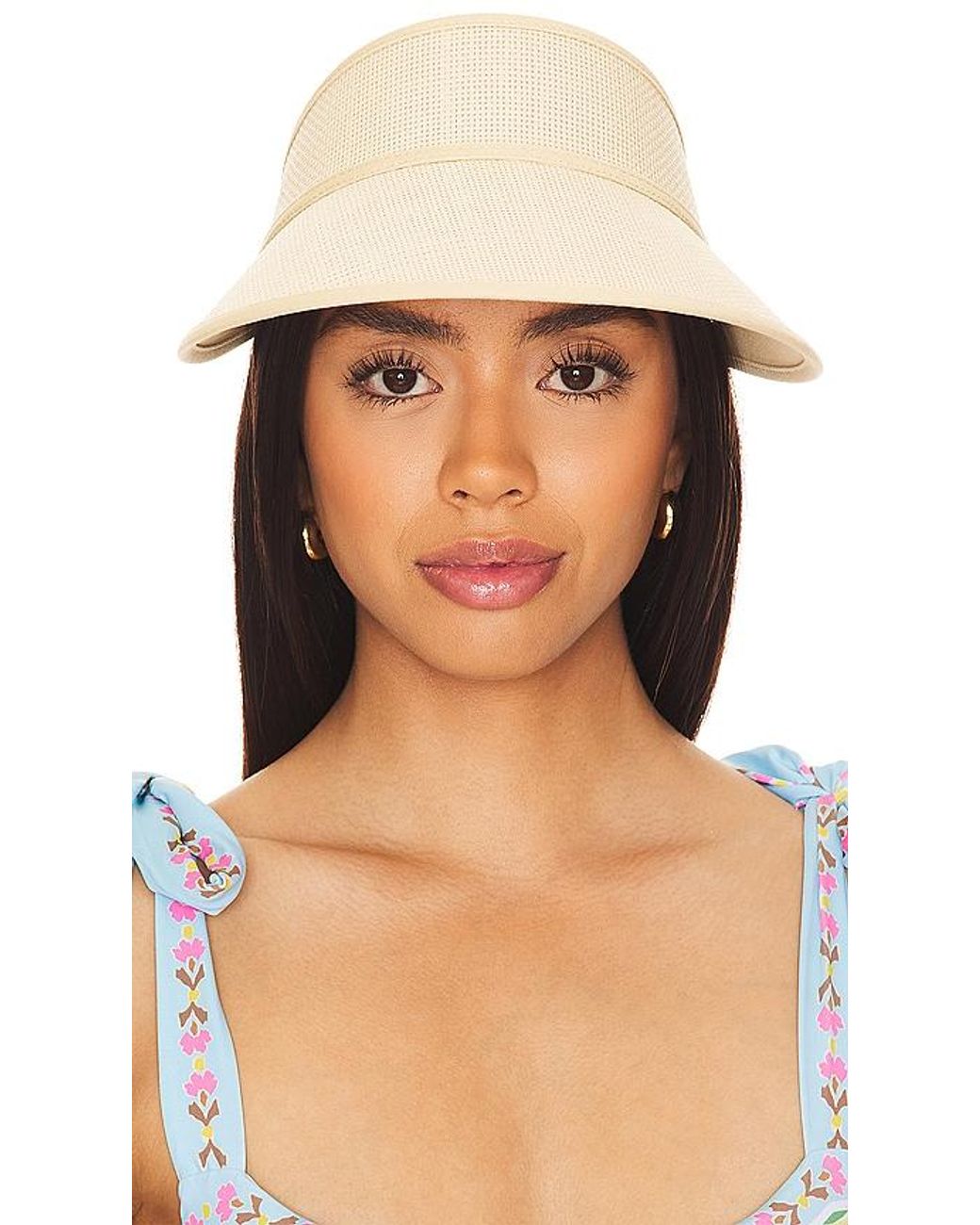 Brixton Brown Newport Straw Visor