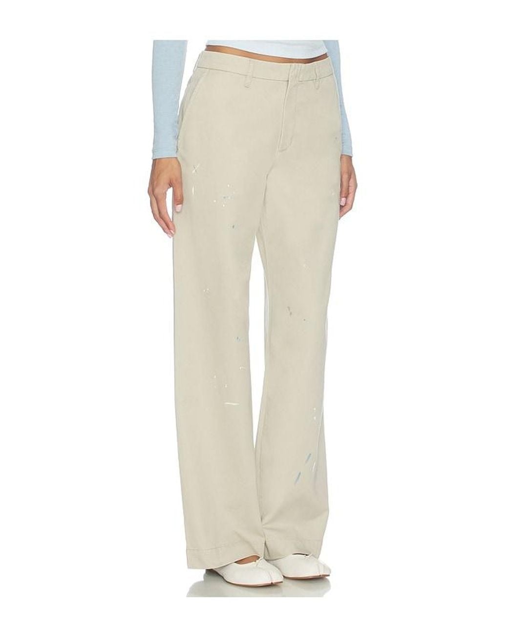 Still Here White Painter Slacks