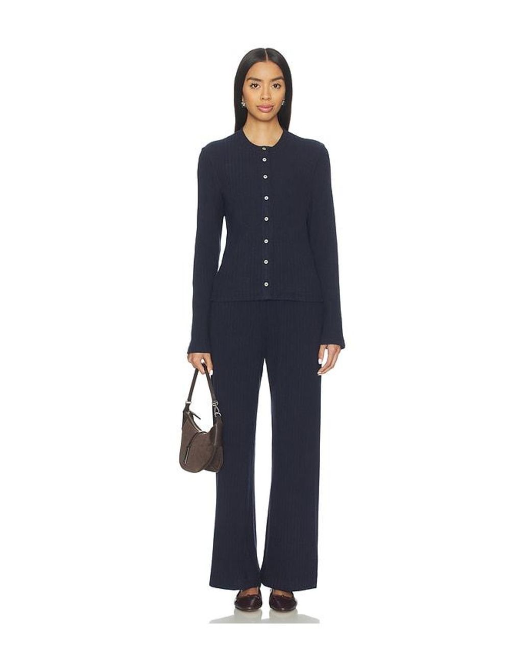 DONNI. Blue The Sweater Rib Simple Pant