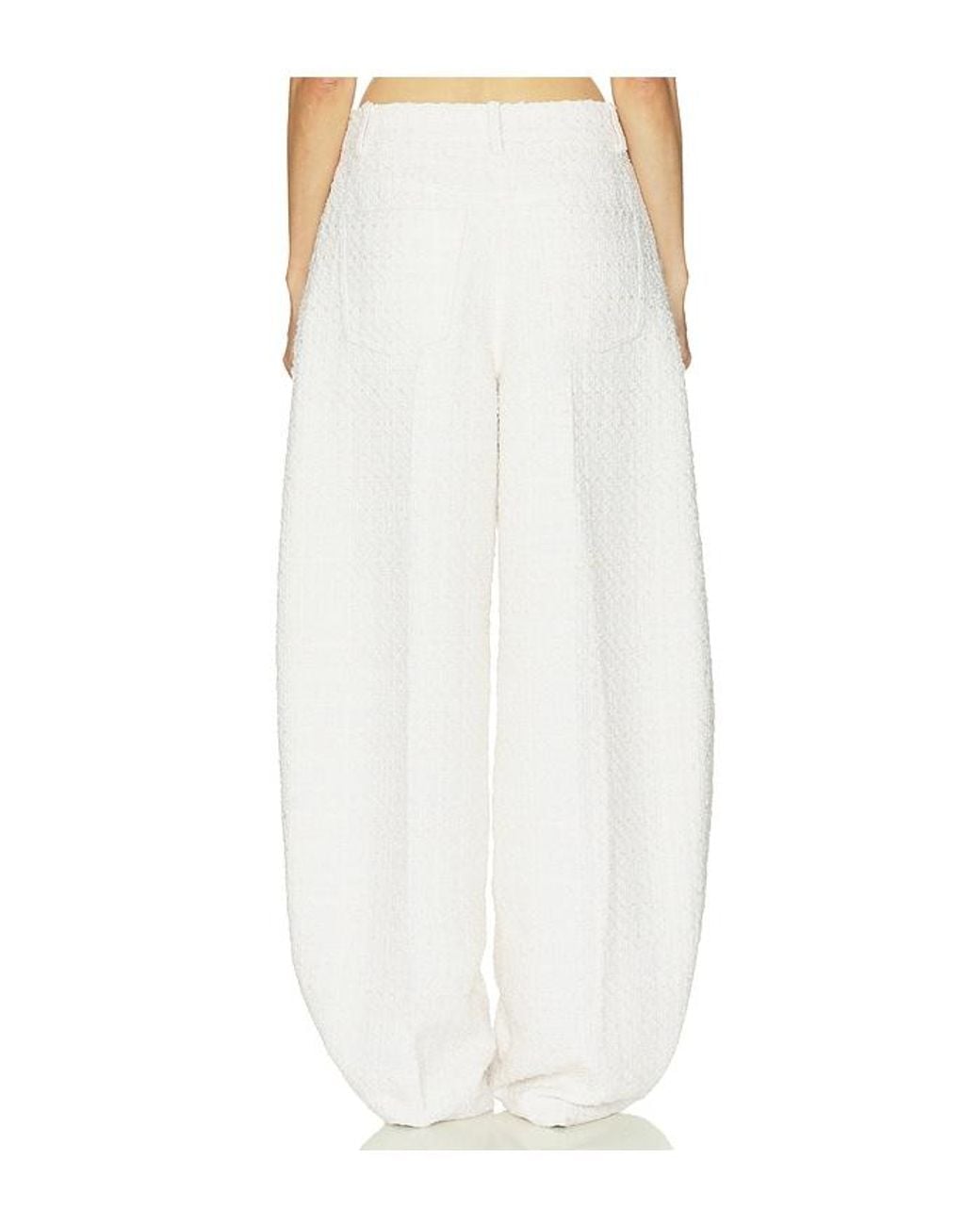 Helsa White Tweed Barrel Pant