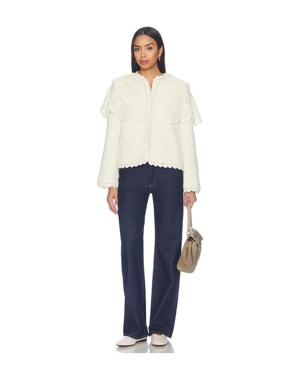 Sea Blue Wright Knit Cape Jacket