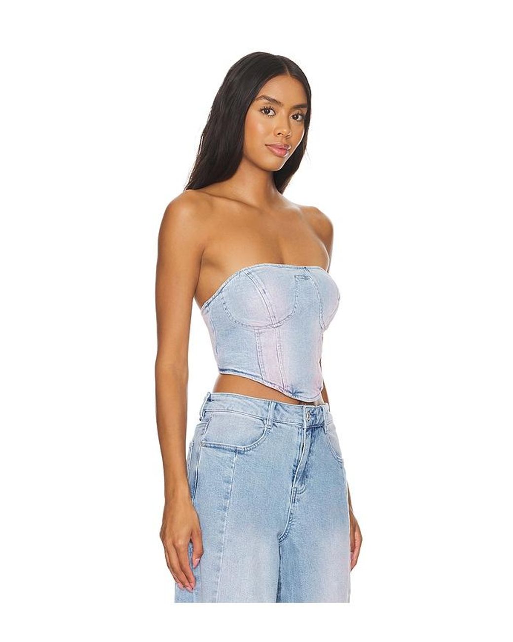 Corsé Reid En Color Denim Claro Talla (También En Xxl) AFRM de color Blue