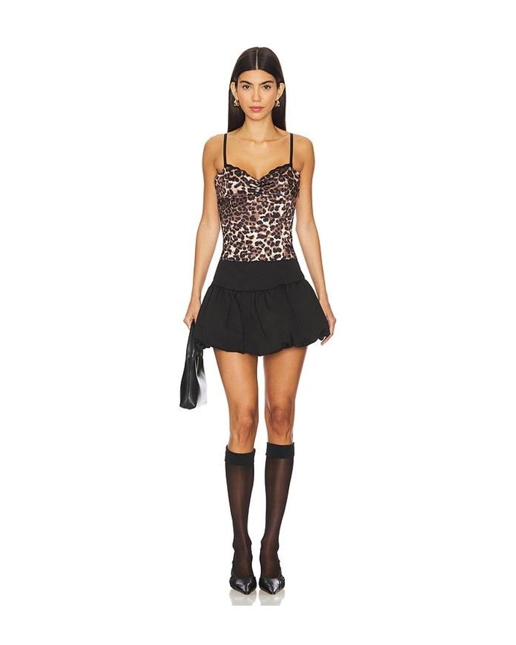 MAJORELLE Black Luana Mini Skirt