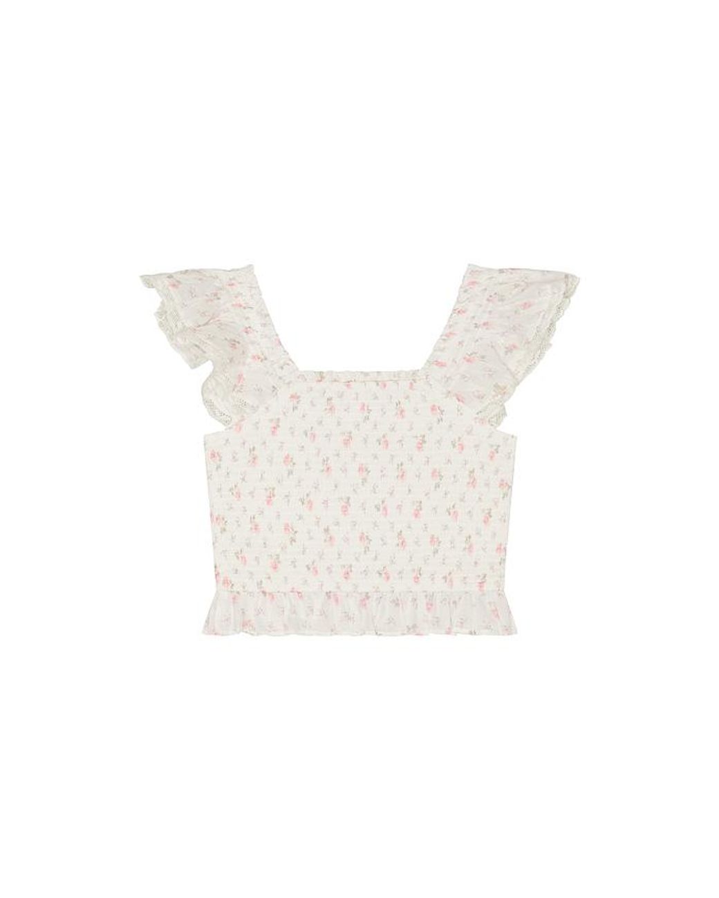 LoveShackFancy White Tween Jeanna Top