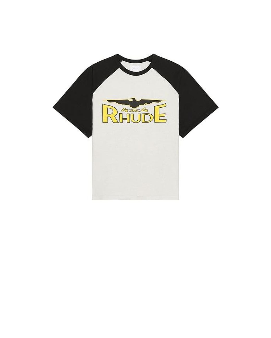 Rhude Black 4X4 Spirit Raglan Tee for men