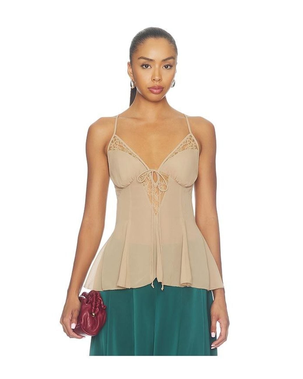 Camila Coelho Gray Odete Top