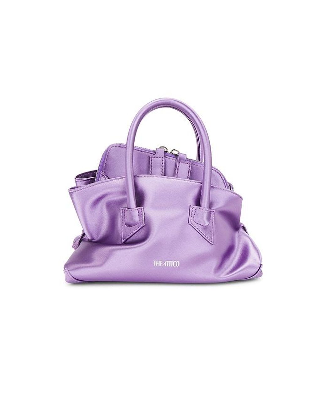 The Attico Purple La Passeggiata Mini Top Handle Bag