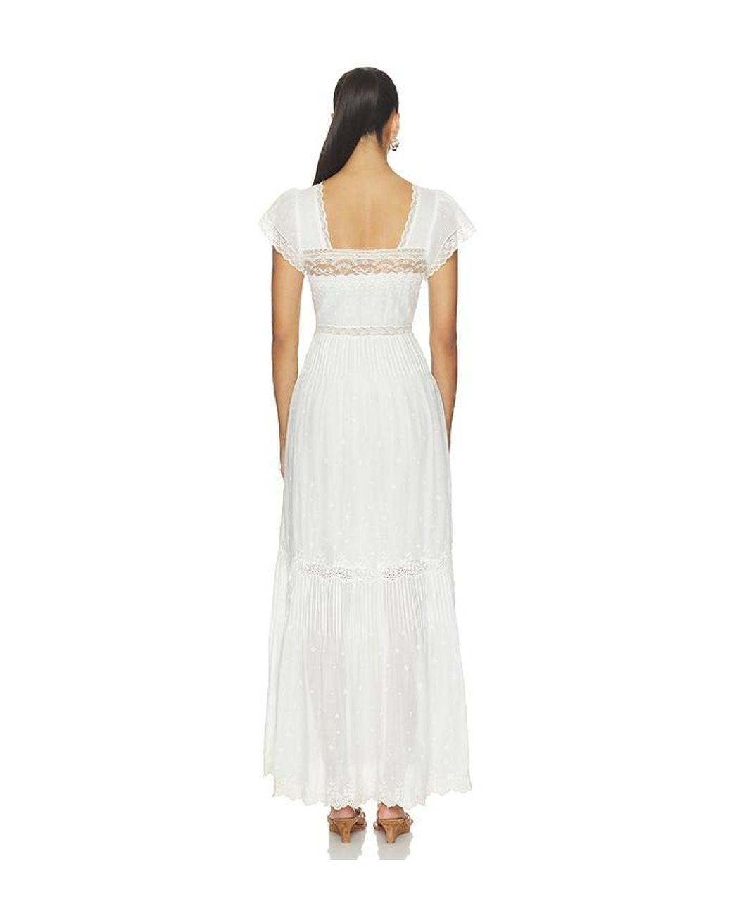 LoveShackFancy White Georgine Dress