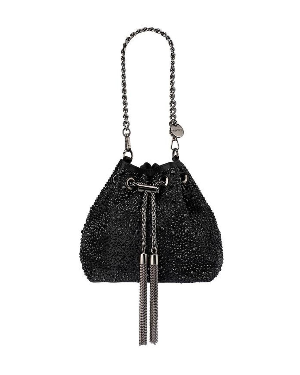 Olga Berg Black Mika Crystal Pouch
