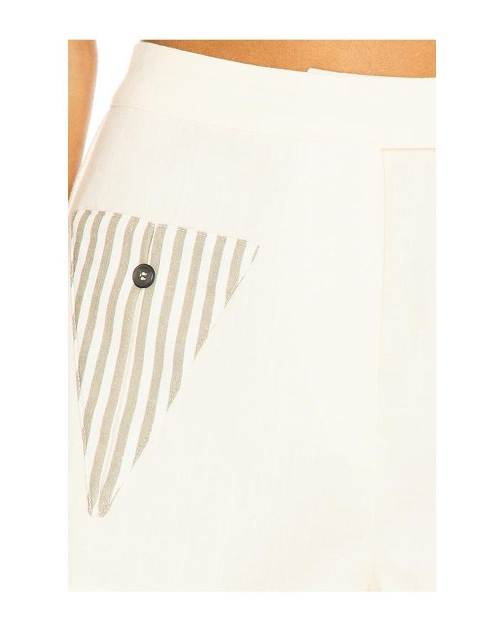 YELLOW THE LABEL White Cantal Tailored Short