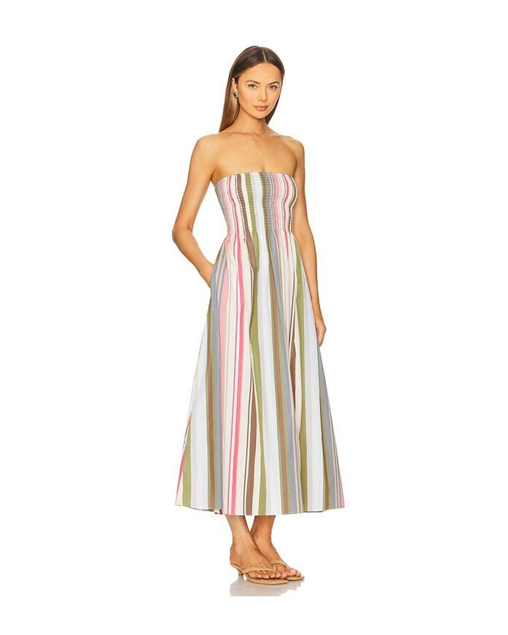 Faithfull the Brand Jamie Midi Dress in White | Lyst