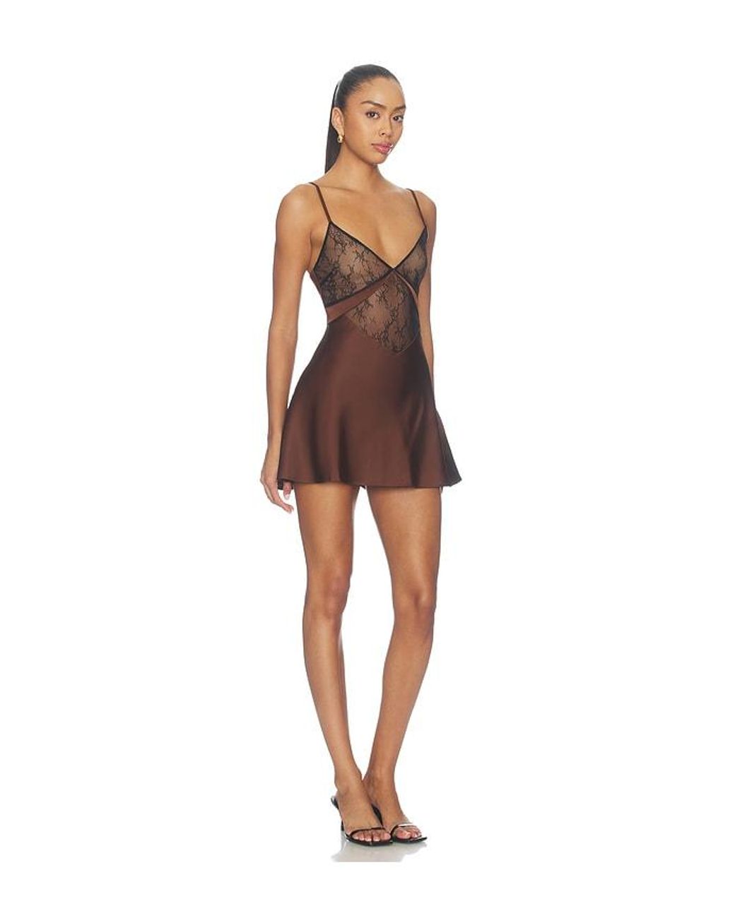 MAJORELLE Brown Syra Mini Dress
