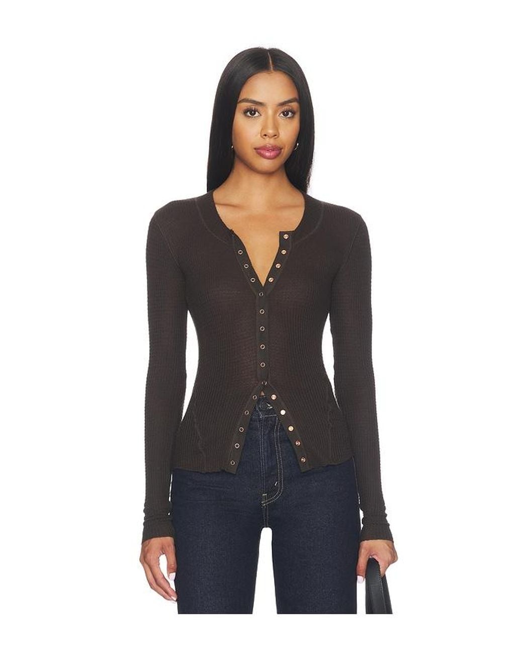 Free People Black Going Places Cardigan