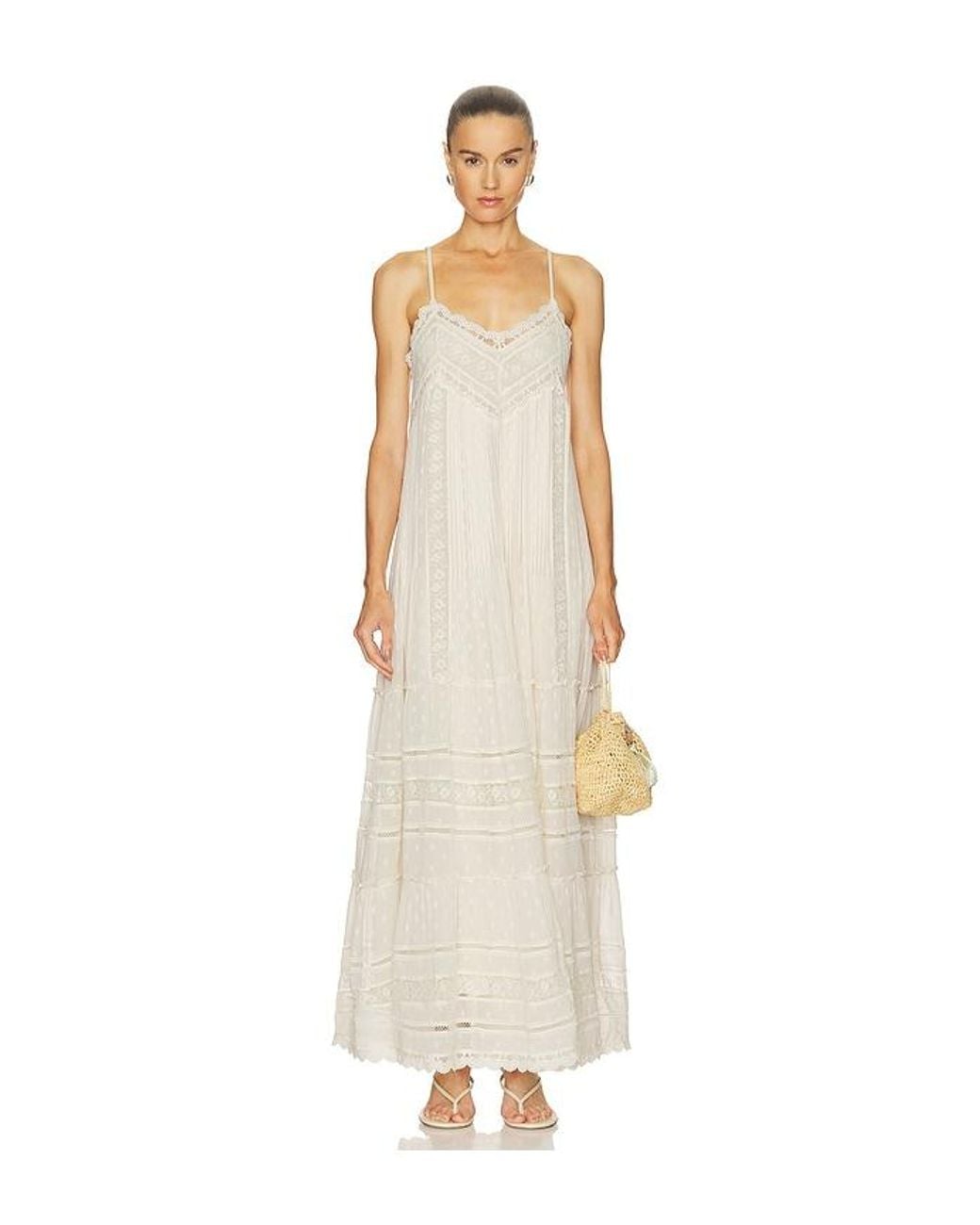 Rococo Sand White Lace Maxi Dress