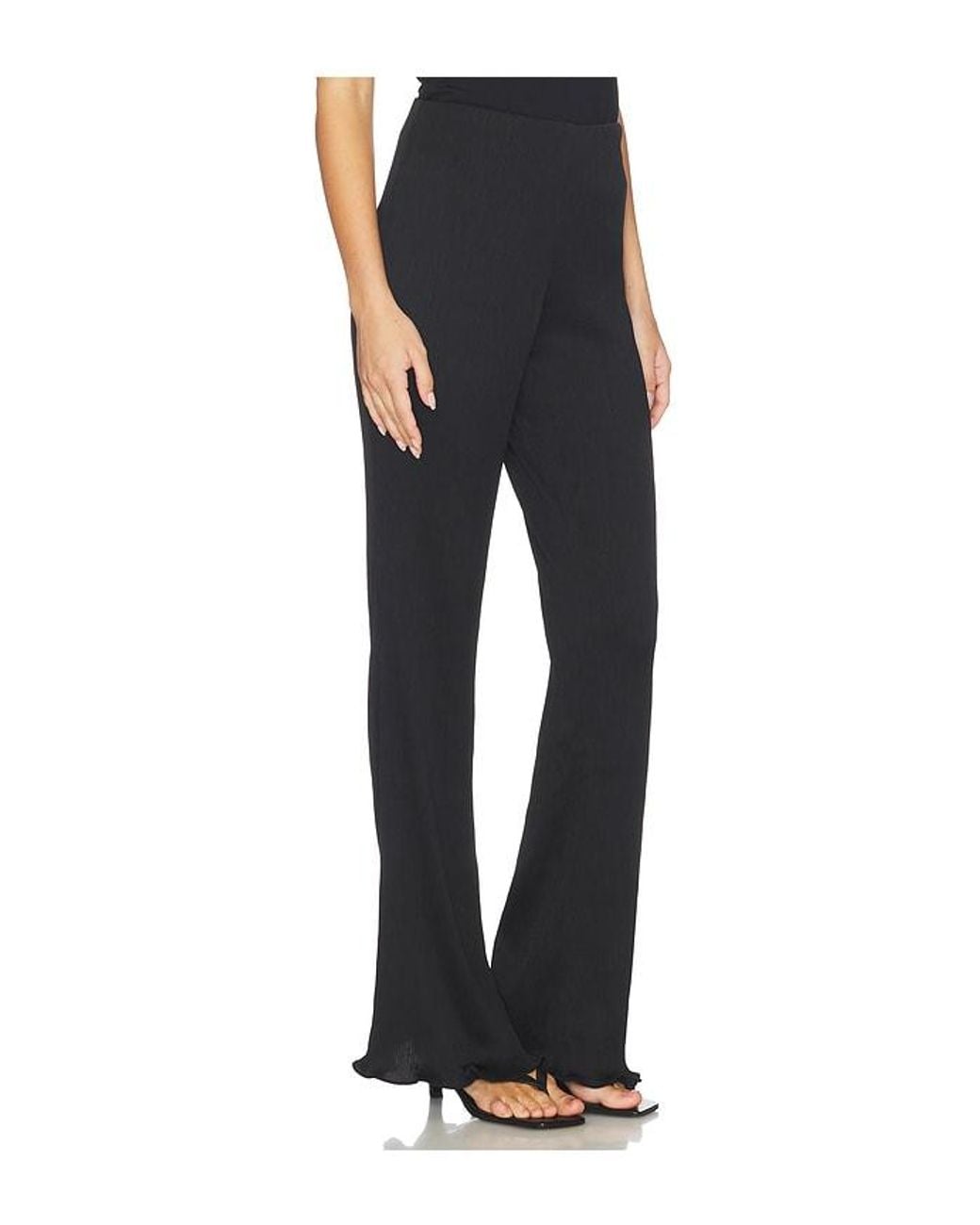 Lovers + Friends Black Rudi Plisse Pant