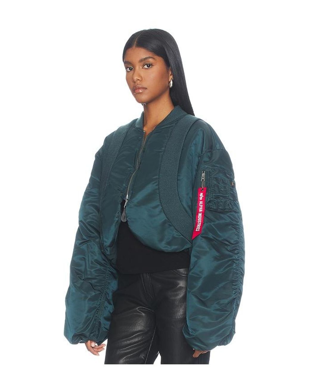 Alpha Industries Blue Ma-1 Oversized Fit Flight Jacket